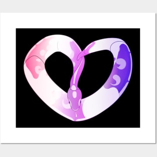 Ball Python Heart (Pride Design) Posters and Art